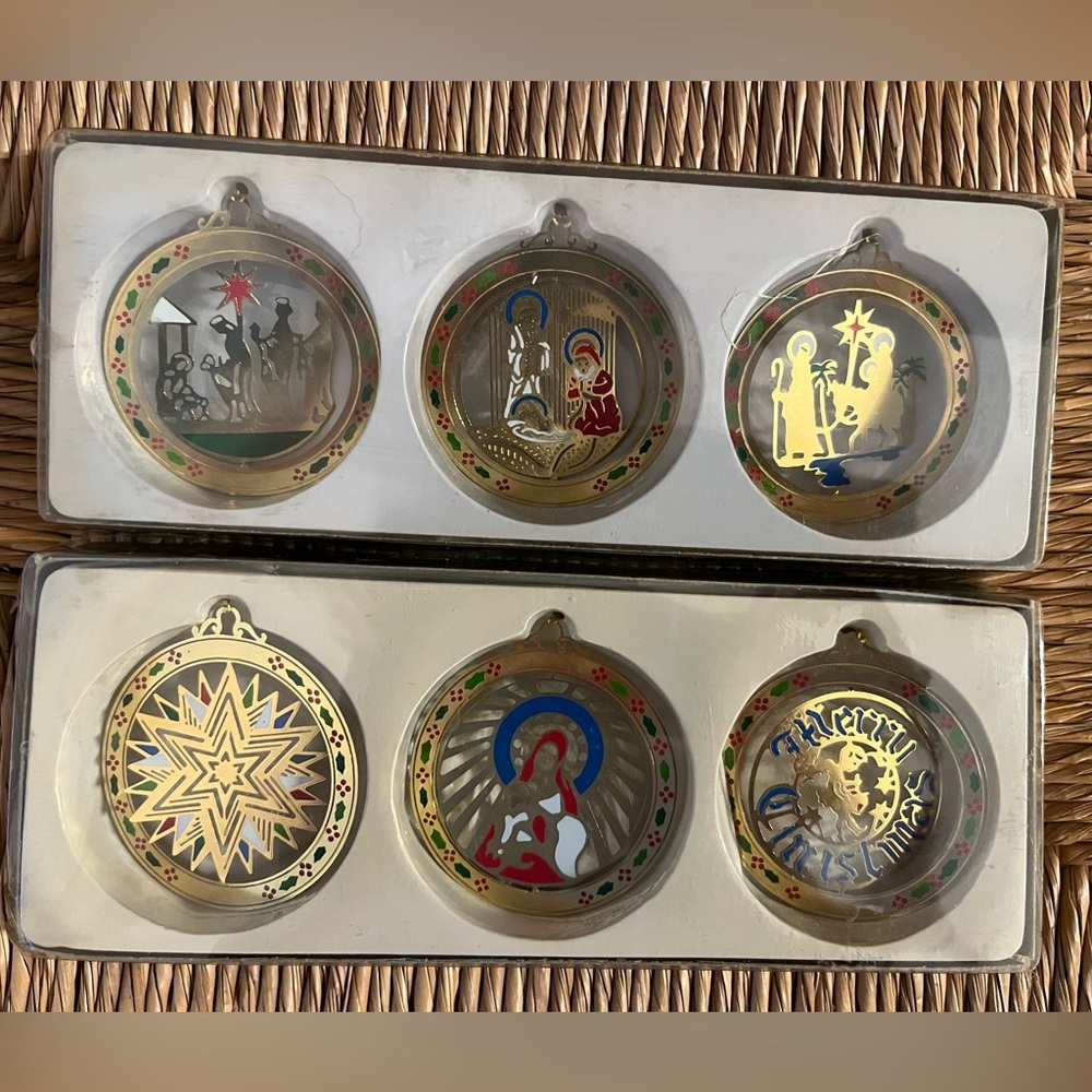 🆕 vintage Classic Collection Nativity Set Solid Brass, Christmas Ornaments